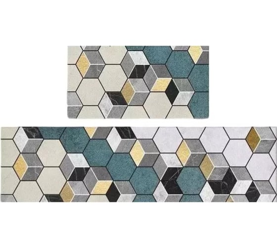 Изображение товара Коврики Homium Home, набор 2 шт., рисунок кубики set2mat03