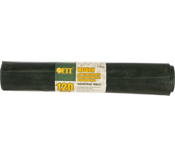 Изображение товара Мешки для строительного мусора (5 шт; 120 л; 700х1100 мм; 70 мкм; ПВД) FIT 11935