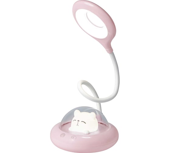 Изображение товара Аккумуляторный настольный светильник-ночник ФОТОН КОСМИЧЕСКИЙ КОТ, розовый 25073