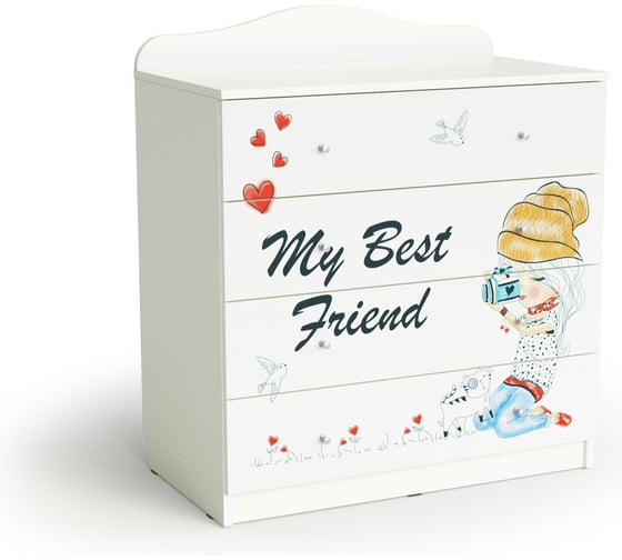 Изображение товара Комод МК Мама девочки, белый шёлк 102053