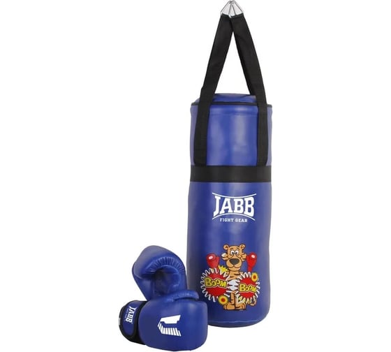 Изображение товара Боксерский детский набор Jabb je-3060 мешок 50x20см, пара перчаток, синий 4690222121711