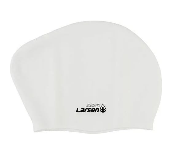 Изображение товара Плавательная шапочка для длинных волос Larsen sc804 белая 4690222174496