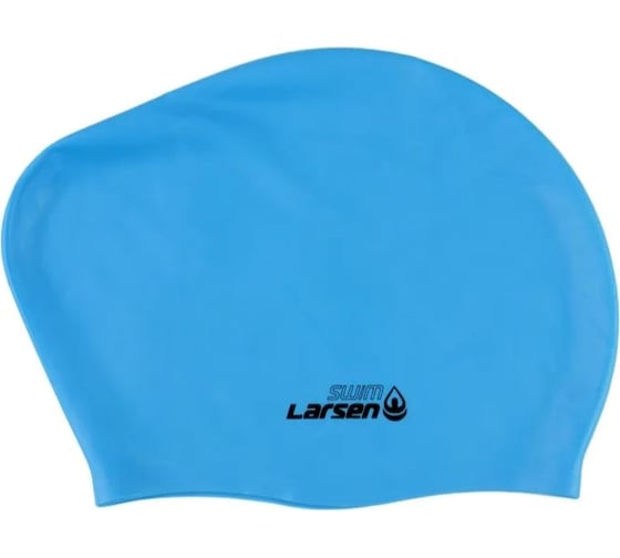 Изображение товара Плавательная шапочка для длинных волос Larsen sc804 голубая 4690222174489