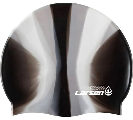 Изображение товара Плавательная шапочка Larsen sc, силикон, коричневый/белый 4690222172508