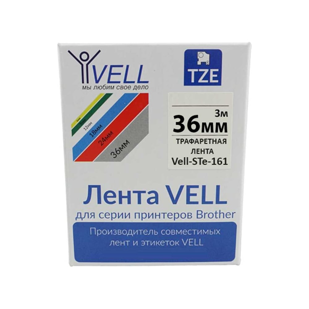 Изображение товара Трафаретная лента Vell STe-161 36 мм x 3 м для термотрансферной печати