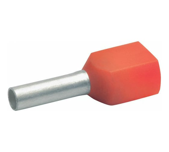 Изображение товара Двойной втулочный наконечник Klauke 2x1,0мм2, 8мм красный klk8718