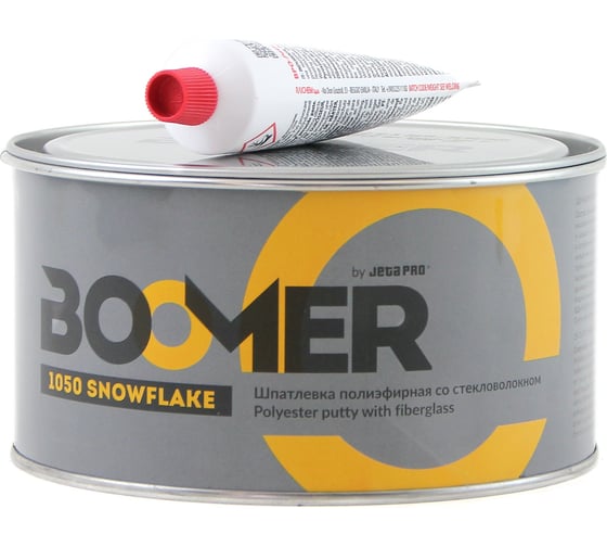 Изображение товара Полиэфирная конструкционная шпатлевка со стекловолокном BOOMER Snowflake (1,8+0,045 кг) 1050/1,8
