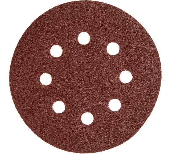 Изображение товара Диск из шлифшкурки самозацепляемый на липучке 125 мм, 14А, Р60, 10 шт, на липучке, с отверстиями sa16023h CNIC 53901