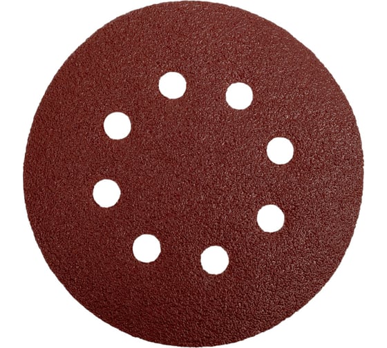 Изображение товара Диск из шлифшкурки самозацепляемый на липучке 125 мм, 14А, Р80, 10 шт, на липучке, с отверстиями sa16023h CNIC 53902