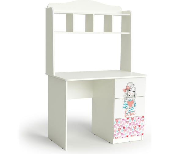 Изображение товара Письменный стол МК Мама девочки, белый шёлк 102057