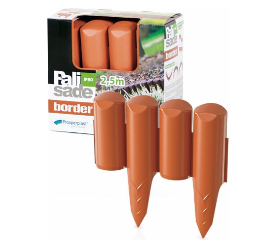 Изображение товара Бордюр для сада терракотовый Prosperplast Palisada border IPBO-R624