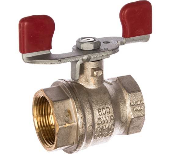 Изображение товара Шаровой кран RuB, 1 1/4" DN32 PN40, ВР-ВР, серия MILANO (S.90), бабочка S90G16