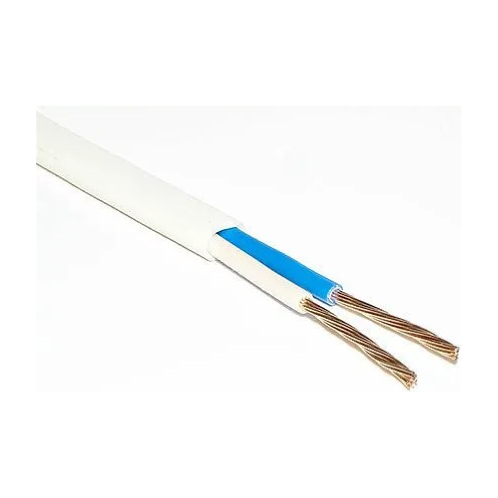 Изображение товара Электрический кабель ВЭКЗ ПУГСП 2x2,5 мм2 100 м плоский белый
