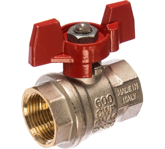 Изображение товара Шаровой кран RuB, 3/4" DN20 PN40, ВР-ВР, серия MILANO (S.90), бабочка S90E16
