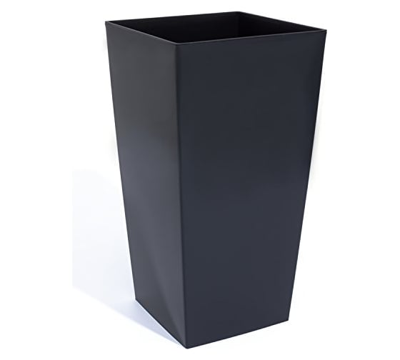 Изображение товара Кашпо для цветов Prosperplast Urbi square 49 л, антрацит, 2 предмета DURS325-S433