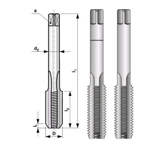 Изображение товара Набор метчиков из 2-х шт. M24 шаг 3.00 мм Bucovice Tools 110240