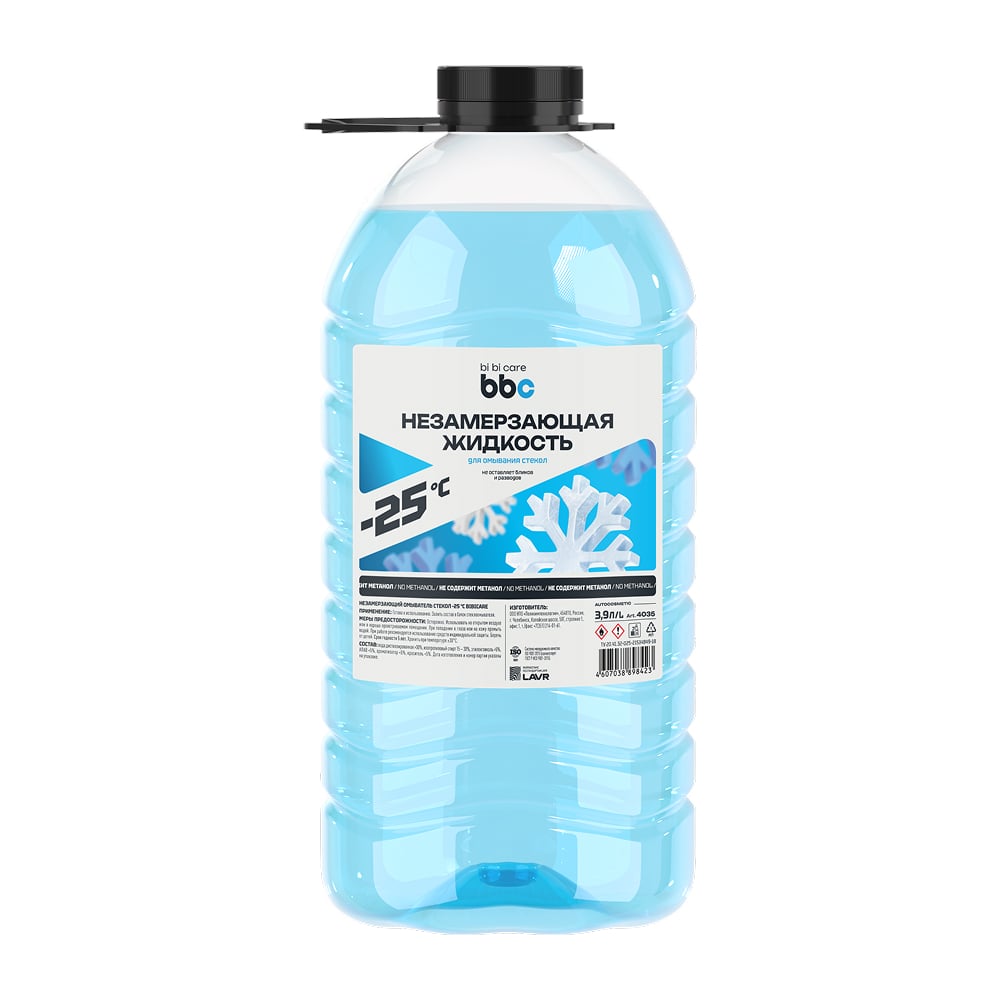 Изображение товара Жидкость стеклоомывающая зимняя BiBiCare -25, 3,9 л