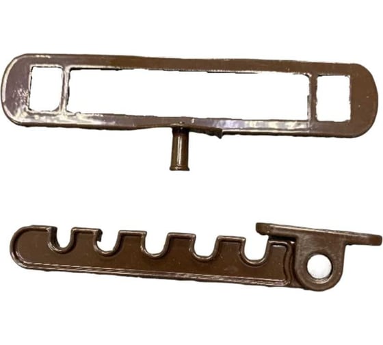 Изображение товара Гребенка ограничитель открывания KOMFORT москитные системы металлическая, коричневая, 1 шт. ОГАМК1