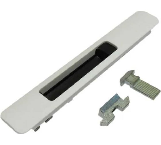 Изображение товара Защелка для балконного остекления ПВХ KOMFORT москитные системы Provedal белая, 1 шт. ЗББ02905