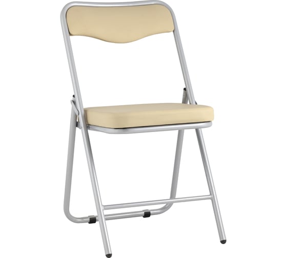 Изображение товара Складной стул для кухни Стул Груп джонни экокожа кремовая, каркас металлик fb-jonny-eco-12