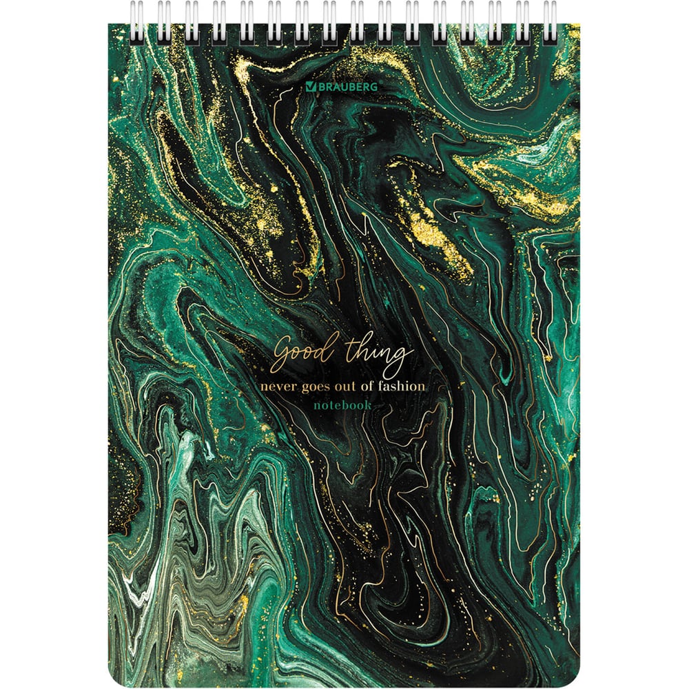 Изображение товара Блокнот BRAUBERG А5 80 листов клетка жесткая обложка 114386