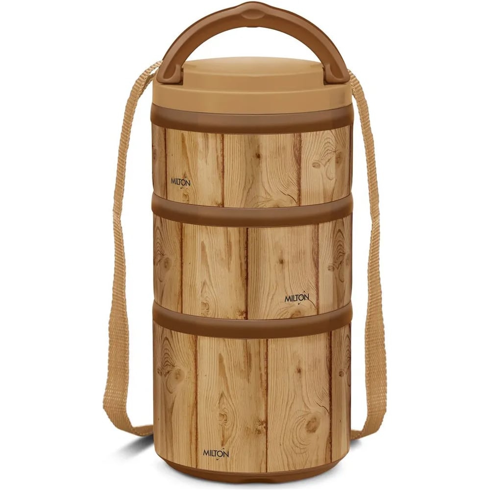 Изображение товара Термоконтейнер MILTON FEAST TIFFIN 3 0.82 л бежевый нержавейка пластик