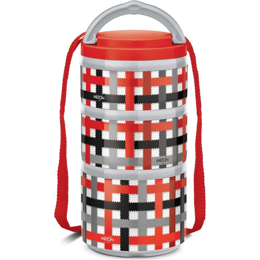 Изображение товара Термо ланч-бокс MILTON FEAST TIFFIN 3 0.82 л красный