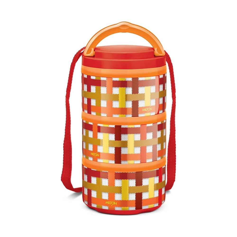 Изображение товара Термоконтейнер MILTON MICROWOW TIFFIN PRO 3 0.72л оранжевый для горячего и холодного питания