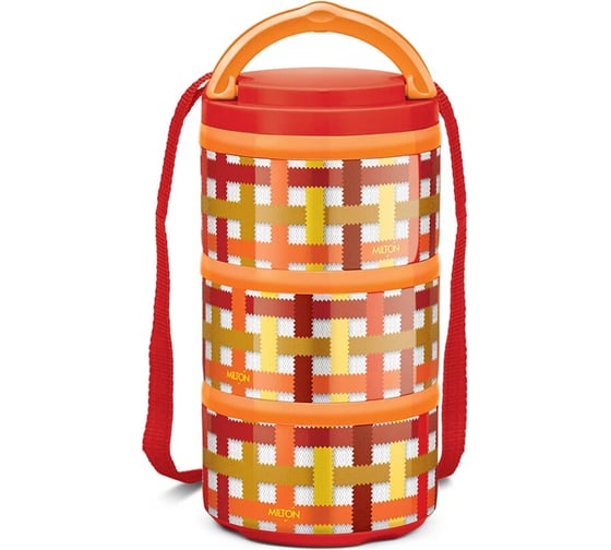 Изображение товара Термо ланч-бокс MILTON MICROWOW TIFFIN PRO 3 0.72 л, Orange MM45133-OR