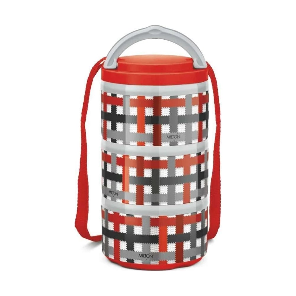 Изображение товара Термо ланч-бокс MILTON MICROWOW TIFFIN PRO 3 0.72 л, красный