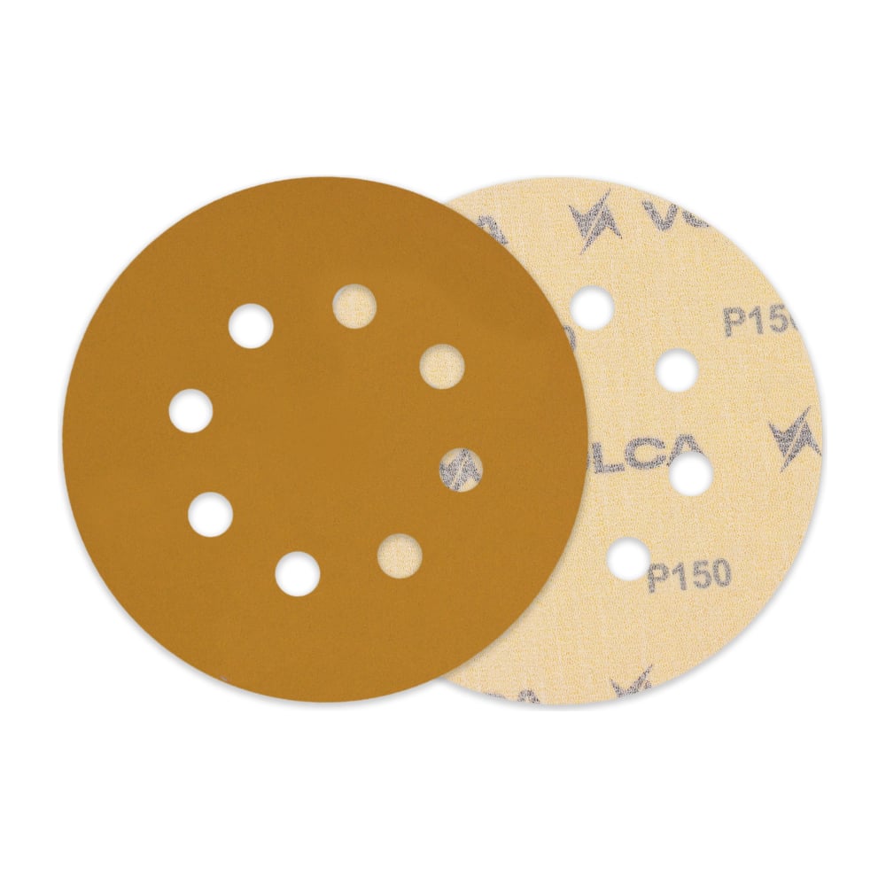 Изображение товара Диск абразивный на бумажной основе SAPPHIRE 125 мм, 8 отв., P150, 100 шт VOLCA 55110114015