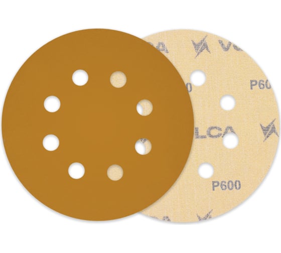 Изображение товара Диск абразивный на бумажной основе SAPPHIRE 125 мм, 8 отв., P600, 100 шт VOLCA 55110114060