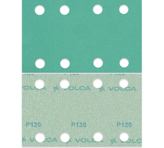 Изображение товара Полоса абразивная на пленочной основе Emerald 81x133 мм, 8 отв., P120., 50 шт VOLCA 52211013012