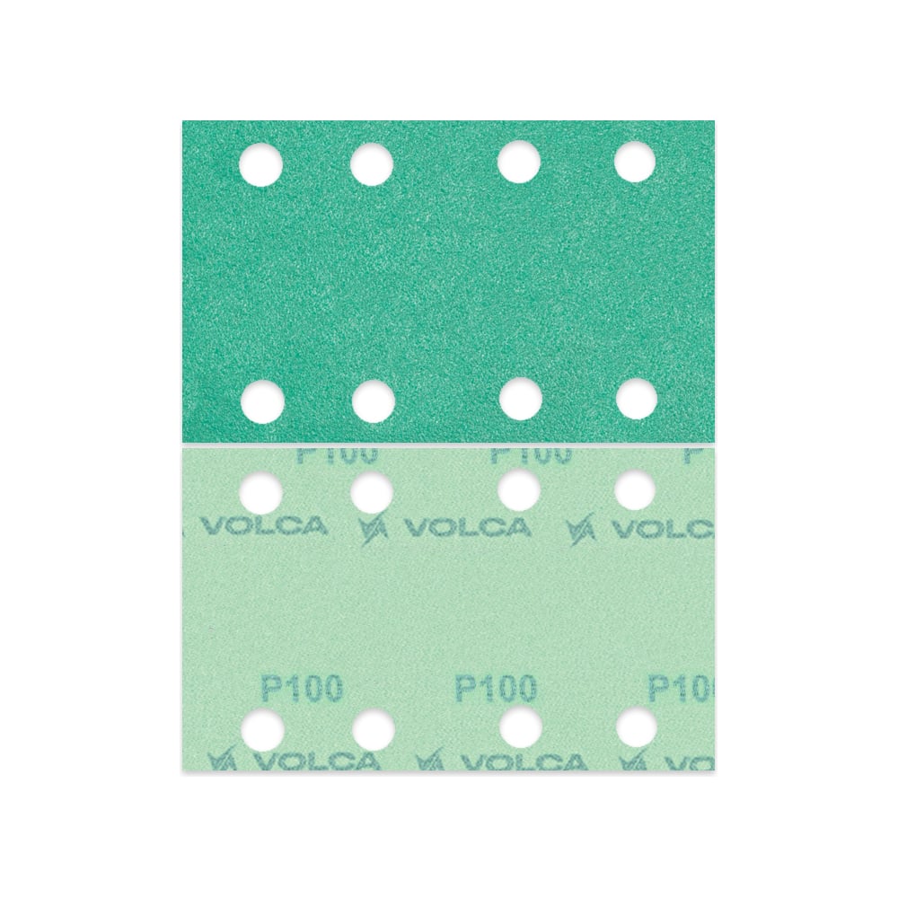 Изображение товара Абразивная полоса на пленочной основе Emerald 81x133 мм, 8 отверстий, P100, 50 шт VOLCA
