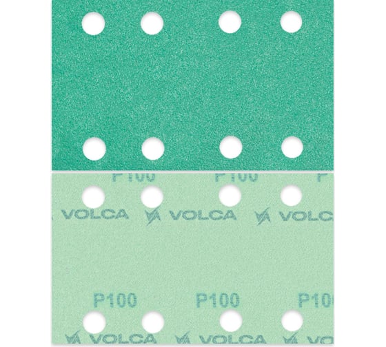 Изображение товара Полоса абразивная на пленочной основе Emerald 81x133 мм, 8 отв., P100., 50 шт VOLCA 52211013010