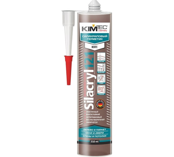 Изображение товара Силакриловый герметик KIM TEC Silacryl 121 венге, 310 мл 02-04-77
