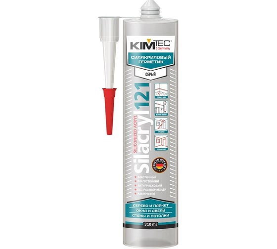 Изображение товара Силакриловый герметик KIM TEC Silacryl 121 серый, 310 мл 02-04-78