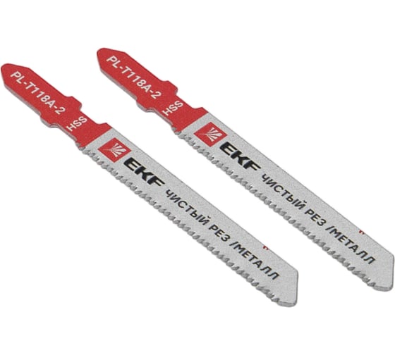 Изображение товара Пилки для электролобзика Expert прямые T118A, чистый рез по металлу, HSS, 2 шт EKF pl-t118a-2