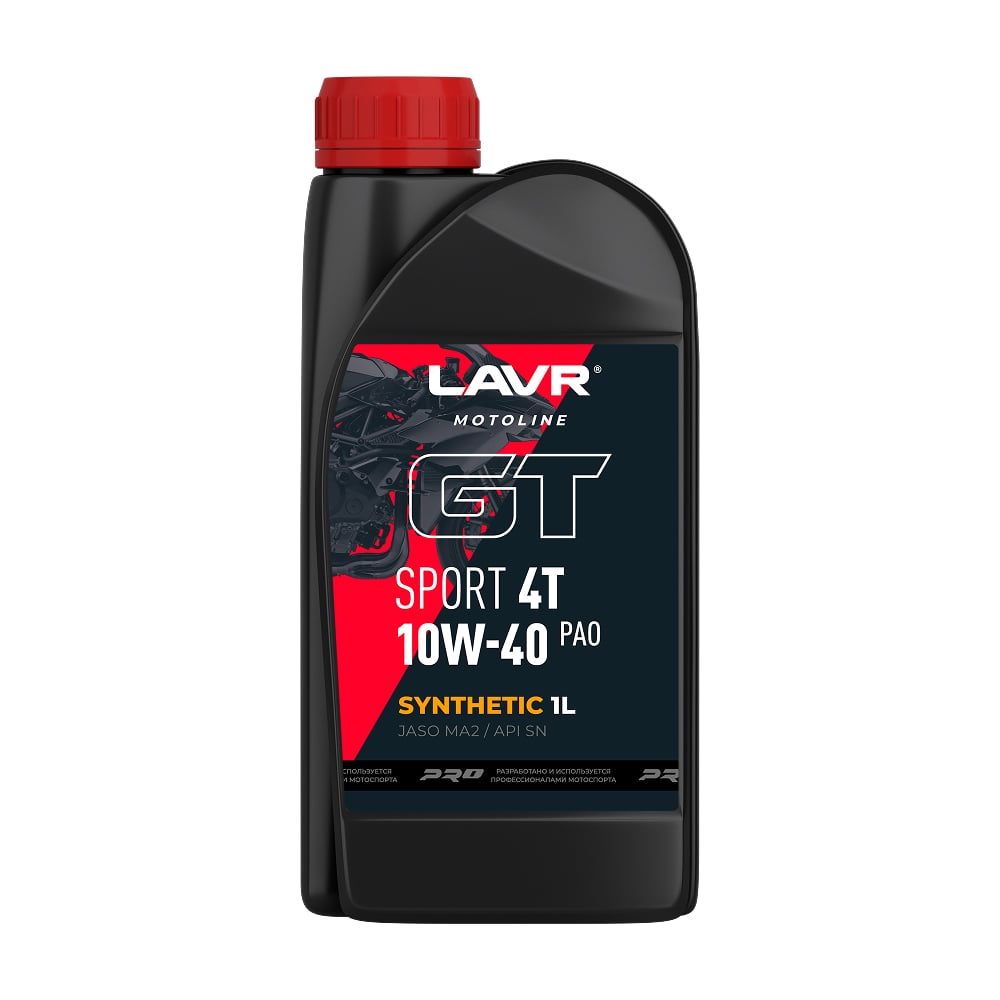 Изображение товара Моторное масло LAVR GT SPORT 4T 10W-40 для мотоциклов 1 л