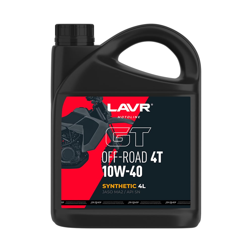 Изображение товара Моторное масло для мотоциклов GT OFF ROAD 4T 10W-40, 4 л LAVR Ln7724