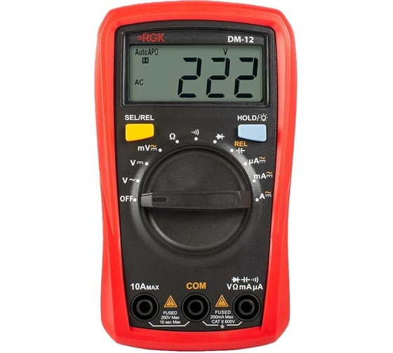Изображение товара Цифровой мультиметр с поверкой RGK DM-12 779630