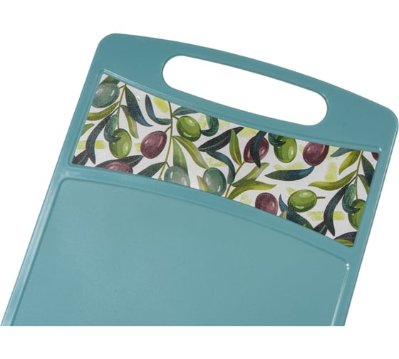 Изображение товара Разделочная доска Idiland Bergamo прямоугольная, 260x155x3,5 мм, зеленый 221148018/05