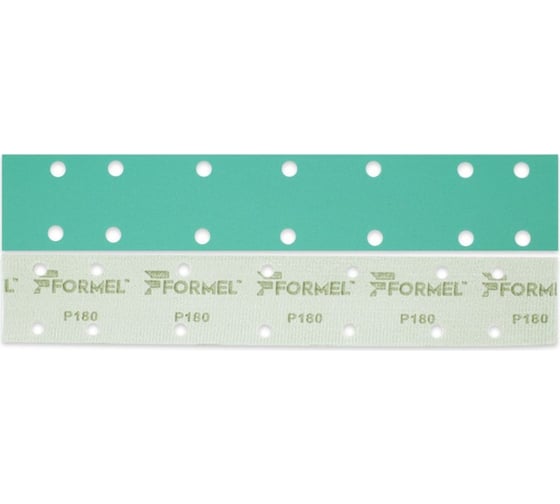 Изображение товара Полоса на пленочной основе FILM 70x420 мм, 14 отверстий, P180, 50 шт Formel 82354030180