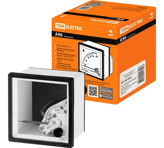 Изображение товара Амперметр TDM а96 x/5а-1.5, без шкалы SQ1102-0224