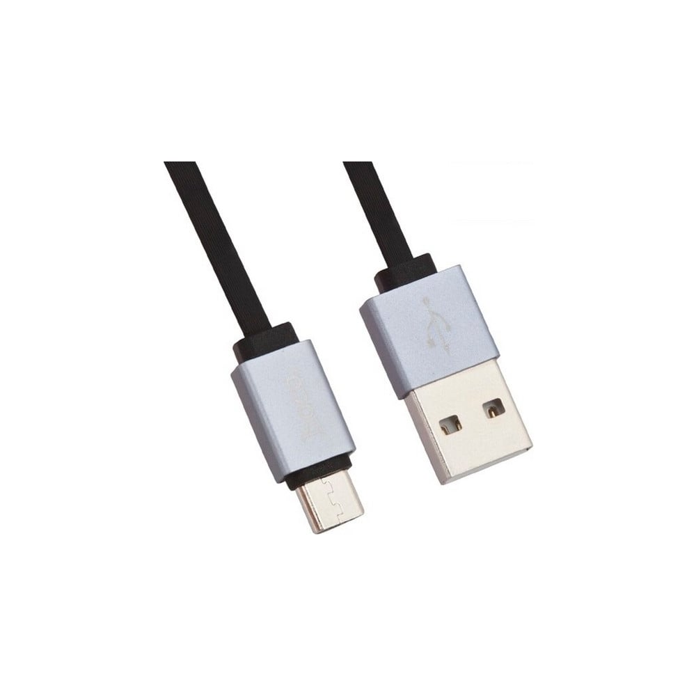 Изображение товара USB кабель Hoco U33 microUSB, 0.9м, TPE, черный, ретрактбельный