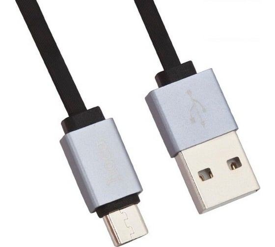 Изображение товара Usb кабель Hoco u33 retractable microusb, рулетка, 0.9м, tpe (черный) 0L-00038965