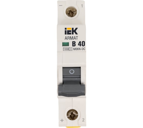 Изображение товара Автоматический выключатель IEK Armat m06n-dc 1p b 40а AR-M06N-1-B040DC