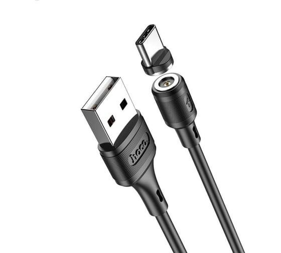Изображение товара Usb кабель Hoco x52 sereno type-c, 3а, магнитный, 1м, pvc, черный 0L-00049867