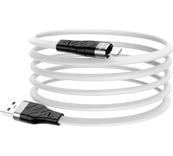 Изображение товара Usb кабель Hoco x53 angel lightning 8-pin, 2.4а, 1м, силикон, белый 0L-00049862