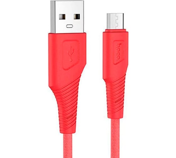 Изображение товара Usb кабель Hoco x58 airy microusb, 2.4а, 1м, силикон, красный 0L-00053824